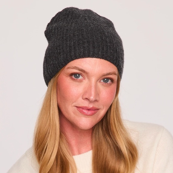 The Cashmere Project Basically Ribbed Hat - Picture 1 of 4